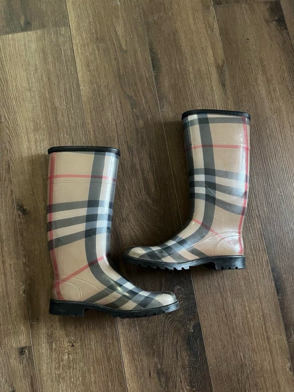 Vintage Burberry Check Rain boots